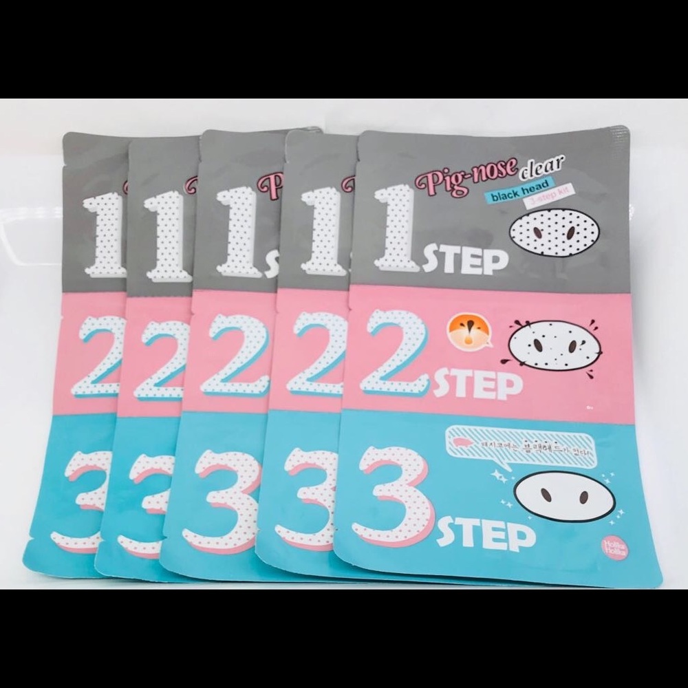 Holika Pig Nose Mask Blackhead Acne Remover 3 step